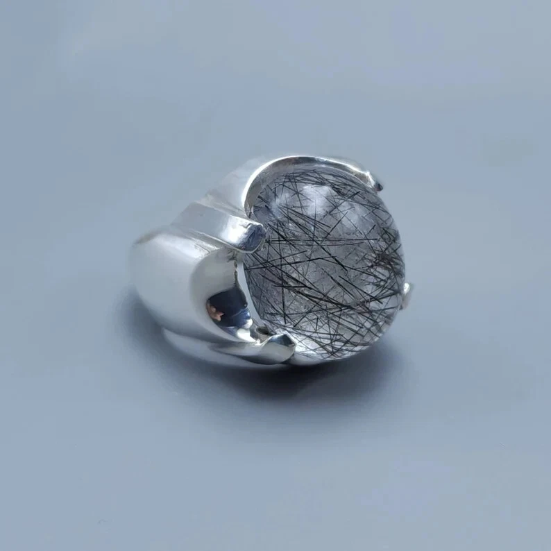 Anillo de piedra natural Dur Al Najaf anillo Dur e Najaf anillos chiítas piedra Najaf blanco  Foto 1 de 4