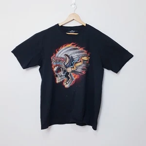 Rock empire Shirt Mens XL Extra Large Black Skull Short sleeve Cotton Tee T - Picture 1 of 8