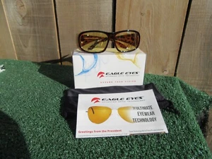 Brand New Eagle Eyes Night Lite Fiton Tortoise Shell Yellow Sunglasses #50036 - Picture 1 of 10