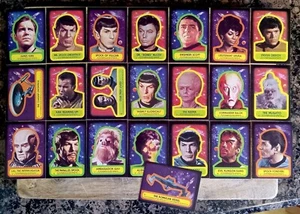 Pegatinas Topps Star Trek 1976/juego completo de (22)/afiladas - Imagen 1 de 5