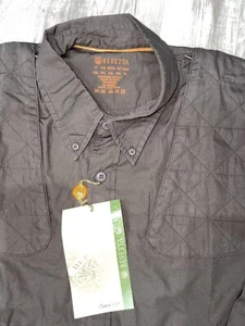 Beretta Shirt Mens 2XL Brown Long Sleeve Shoulder Hunting Shooting Read - Picture 1 of 4