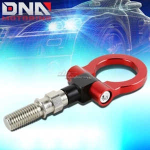 1.88"JDM JAPANESE CAR ANODIZED BRUSHED RED FULL ALUMINUM RACING TOW HOOK KIT - Picture 1 of 6