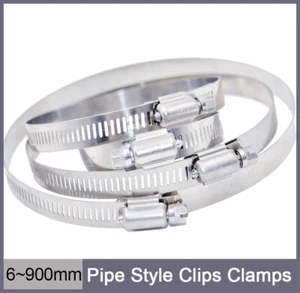 304 clip stile tubo in acciaio inox morsetti clip tubo bullone resistente 6 mm ~ 900 mm - Foto 1 di 12