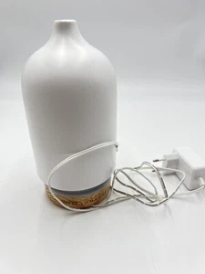 Ambiano Design Luftbefeuchter mit Timer Nachtlicht 160ml Diffuser Weiß Holz Deko - Bild 1 von 4