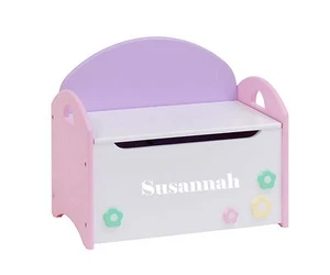 Girl's Personalised Name Sticker / Decal / Vinyl for Toy Box or Bed Head / Chest - Picture 1 of 11