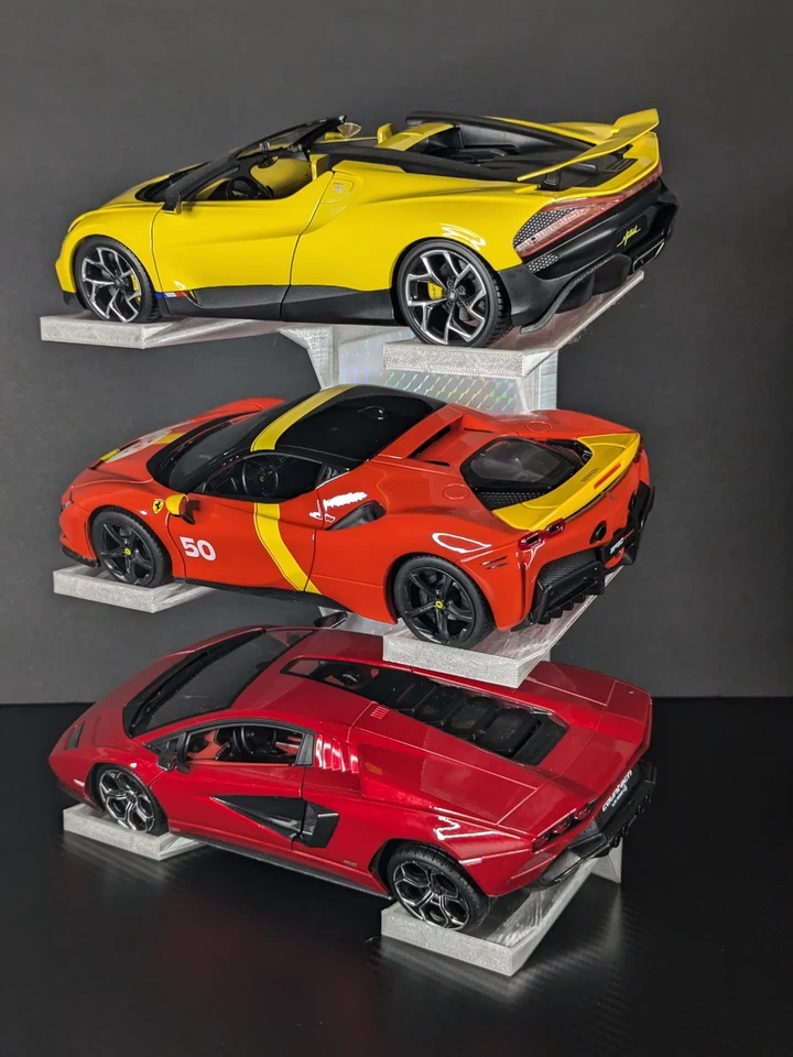 1/18 1:18 Scale Car Models Stand - Holds 3 Cars with RGB - Image 1 of 4