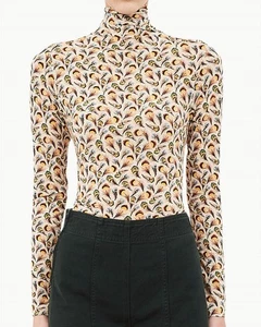 Ulla Johnson Aurelia Jersey Rollkragen Langarm Oberteil Schwan - Bild 1 von 13