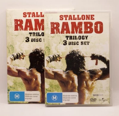 Rambo Trilogy (Box Set, DVD, 1982) W Slip Cover R4 Free Postage 🇦🇺 - image 1 of 4