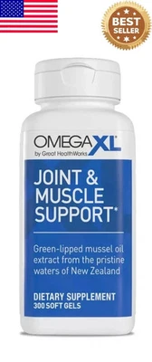 Omega XL 300 Capsules Green Lipped Mussel Joint & Muscle Relief Supplement, FAST - Image 1 of 4