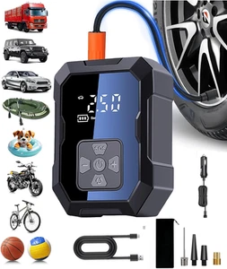 Tire Inflator Portable Air Compressor Pump Values Display, 150PSI Power Cordless - Picture 1 of 11
