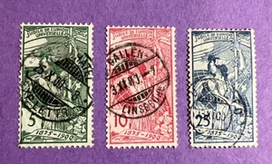 Schweiz 1900 - gebraucht Scott 98-100. UPU Allegorie. 25 Jahre UPU. - Bild 1 von 2
