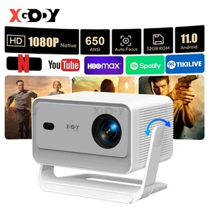 XGODY Smart 4K HD Projector 25000LMS WiFi BT AutoFocus Video Home Theater 32GB - Picture 1 of 13