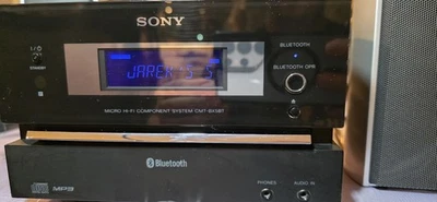 Sony CMT-BX5BT Bluetooth Aux CD Player & SS-TS52 Speakers Stereo w/REMOTE TESTED - Image 1 of 4