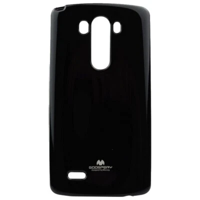 Goospery Nuova Custodia Silicone Jelly Mercury Tpu Case Cover Per Lg G3 Black - Immagine 1 di 4