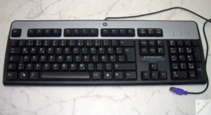 PS2 Tastatur HP KB-0316 Deutsch schöner Druckpunkt QWERTZ schwarz _g7 - Bild 1 von 5