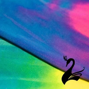 Spandex Nylon Lycra 4 Way Stretch Fabric W150cm - Tie-Dye Shiny Finish (Price... - Picture 1 of 3