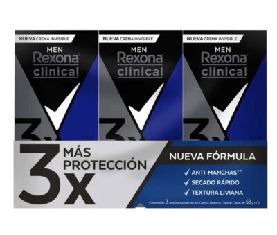 3 creme clínico antitranspirante Rexona 58g  - Imagem 1 de 3