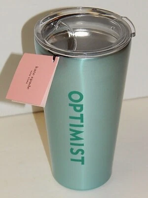 TAZA DE VIAJE VASO DE ACERO INOXIDABLE OPTIMIST KATE SPADE NY HECHA PARA MÍ 20 OZ NUEVA Foto 1 de 4