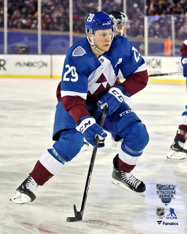 Nathan MacKinnon Colorado Avalanche Unsigned 2020 NHL Stadium Series 8x10 Photo Cover