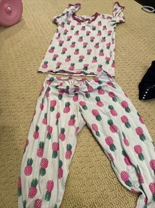 Esme Girls Pink Pineapple Top & Bottom - Size 12 - Picture 1 of 5