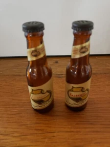 Set shaker in vetro sale e pepe bottiglia birra Falstaff vintage 4" con etichette - Foto 1 di 5