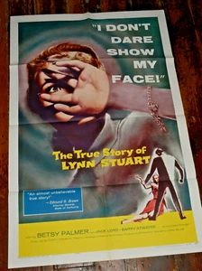 THE TRUE STORY OF LYNN STUART 1958 Vintage Cinema ONE SHEET Poster BETSY PALMER - Picture 1 of 5
