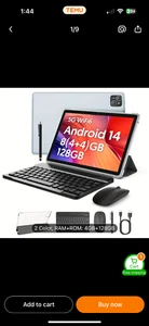 10.1" Android 14 Tablet with 4GB RAM+128GB ROM (Expandable to 1TB), Octa-Core Pr - Picture 1 of 8