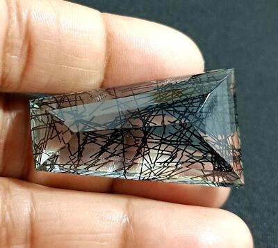79.10 Ct Fancy Cut Natural BLACK Rutilated Quartz Loose EGL Certified Gemstone - Image 1 of 4