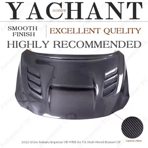 CARBON va-Style Front Hood Bonnet Cover Kit For 22-24 Subaru Impreza VB WRX S4 - Picture 1 of 24