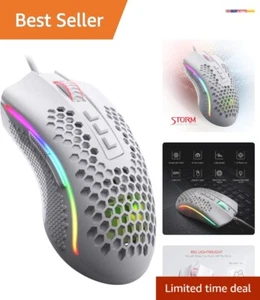 85g Lightweight RGB Gaming Mouse with Honeycomb Shell & 7 Programmable Buttons - Picture 1 of 12