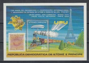 Railway Locomotives Sao Tome E Principe Block 17 A (MNH) - Picture 1 of 1