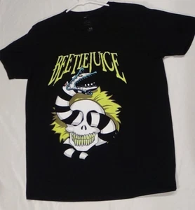 BEETLEJUICE Shirt Large Black SANDWORM MONSTER Tim Burton Horror Comedy Movie - Picture 1 of 7
