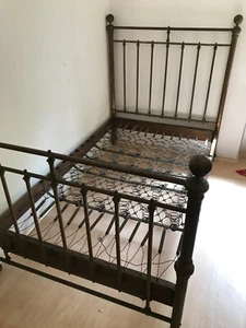 Messingbett Antik Bett Messing um 1820 aus Schloss 120x200cm Möbel selten rar 1A - Bild 1 von 12