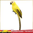 Künstliche Simulation Schaum Vogel Papagei Feder Garten Vogel Prop Dekor (Gelb)