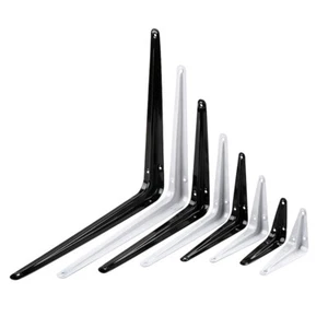 Shelf bracket Metal London Shelf Shelve Support Brackets Black White 70mm-300mm - Picture 1 of 25