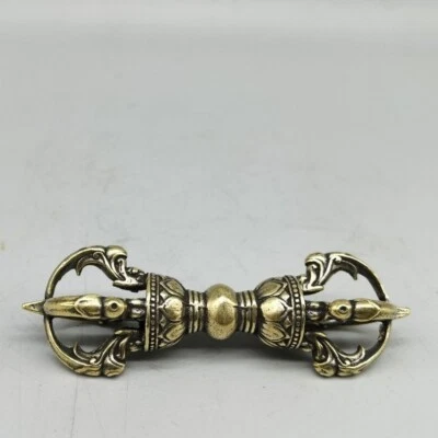 4.3" Tibet Buddhism Temple Tibetan Exorcism Amulet Vajra Dorje Phurpa Statue - Image 1 of 4