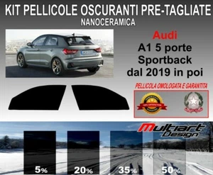 KIT PELLICOLE OSCURANTI VETRI audi a1 5porte sportback dal 2019 in poi anteriori - Imagen 1 de 2