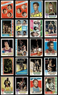 1970s Topps Basketball Vintage Lot of (38) HOF Rick Barry George Gervin Value! - Image 1 of 4