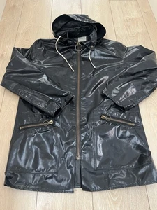 Retro Regenmantel Gummimantel Regenjacke Gummijacke Lackmantel vintage 60/70er - Bild 1 von 8