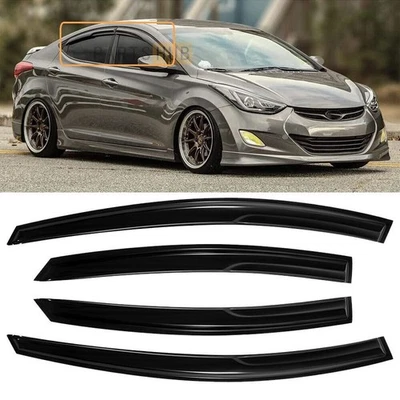 Fits For 2011-2016 Hyundai Elantra Side Window Vent Visor Rain Guards - Image 1 of 4
