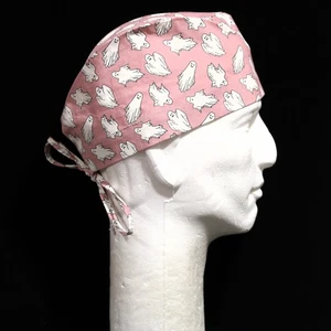 Sombrero Exfoliante Temático Fantasma Blanco Sobre Rosa - Imagen 1 de 1