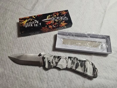 Cuchillo Plegable Frost Cutlery Buckshot 3.5 Hoja de Acero Inoxidable Camuflaje Mango de Nylon Foto 1 de 2