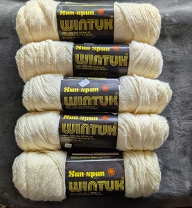 Sun Spun Wintuk Orlon Acrylic Easy Care Yarn Lot of 5 Skeins - 318 Fisherman - Picture 1 of 5