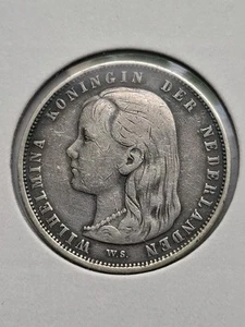 Niederlande 1 Gulden 1892 Silber Vz - Afbeelding 1 van 2