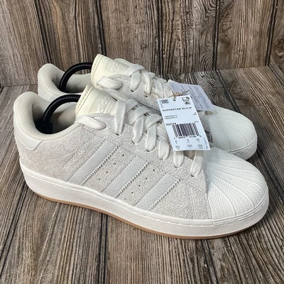 Adidas Superstar XLG Womens Size 9.5 Athletic Shoes Ivory Tan Casual Sneakers - Image 1 of 4