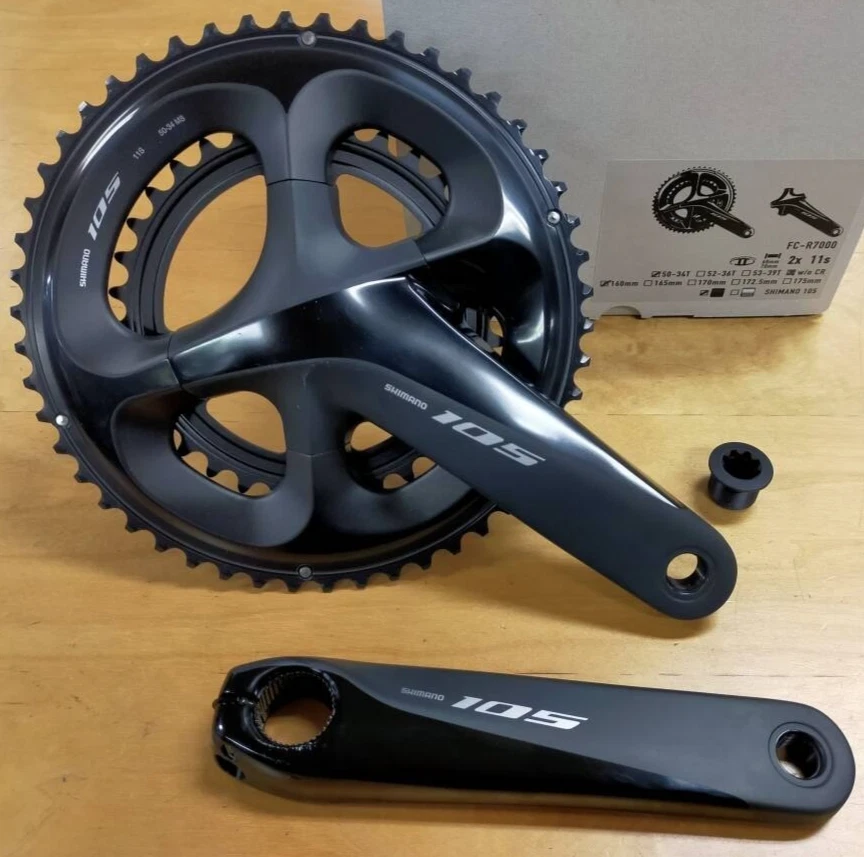 SHIMANO FC-R7000L Road bike No Gear Black 11S Length 160mm From Japan