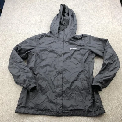 Columbia Sportswear Chaqueta Para Hombres XL Negra Con Capucha Ligera Lluvia Cortavientos Foto 1 de 4