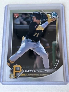 2025 Bowman Chrome #86 Tsung-Che Cheng Red Rookie Logo Refractor Pirates - Bild 1 von 2