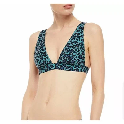 Top de bikini Zimmermann verde azulado leopardo nuevo con etiquetas talla 0 / EE. UU. 2-4 XS Foto 1 de 4