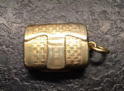 Vinagreta dorada plateada George IV - forma de cartera - antigua georgiana - 1822 Foto 1 de 4